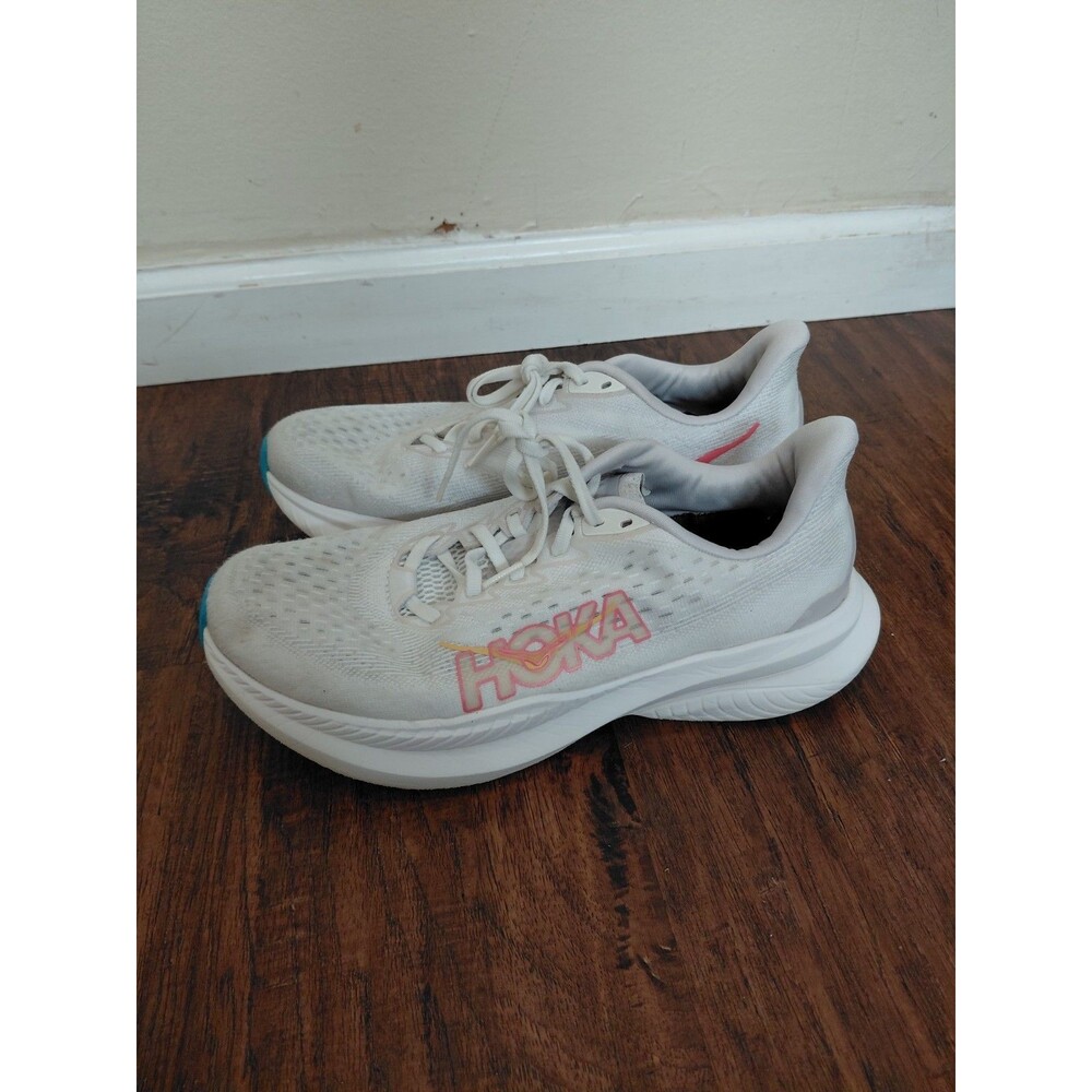 Size 9.5B - Hoka One One HOKA Mach 6 White Nimbus Cloud Women's Sneakers